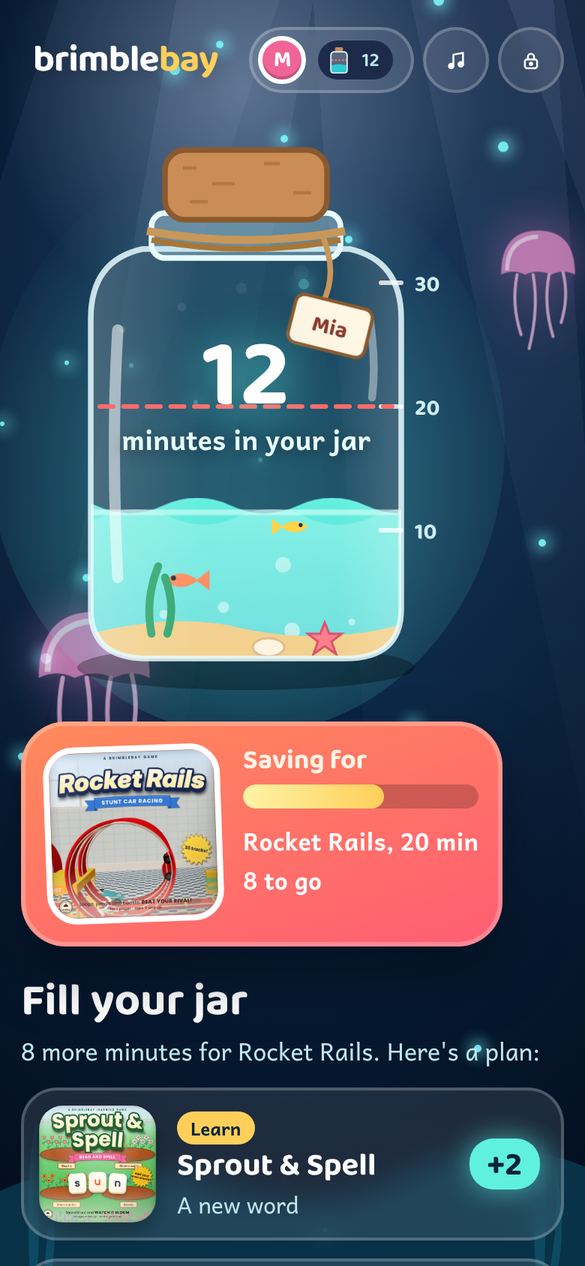 The same home screen on iPhone.